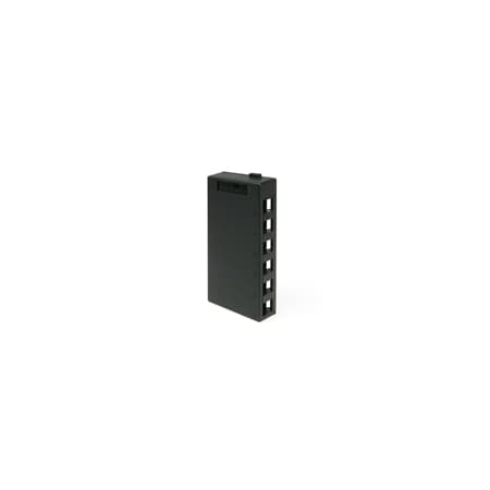 Leviton 6-Port Surface Mount Unloaded, Quickport, Black 41089-6EP